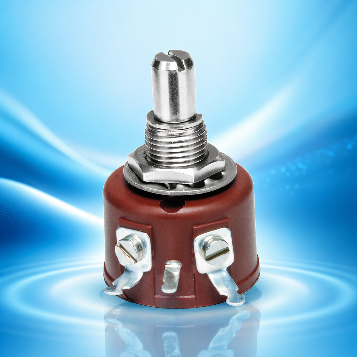 Single Turn Wire Wound Potentiometer Model: R.W-1 M (METAL SHAFT)
